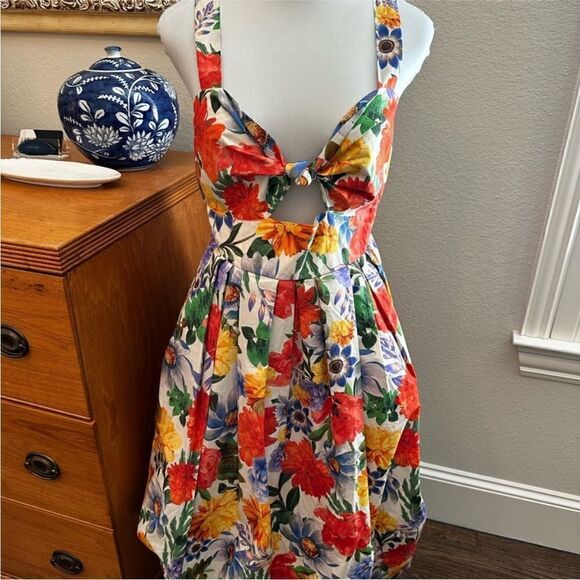 NWT Cara Cara Laurel Dress Egret Blossoms-L15 - Picture 6 of 12